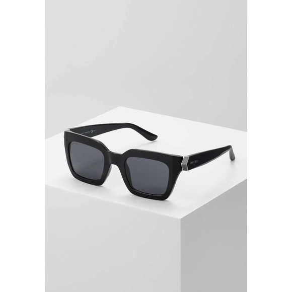 JIMMY CHOO MAIKA/S 807/IR Sunglasses Black Silver Frame Dark Gray Lens main image 6